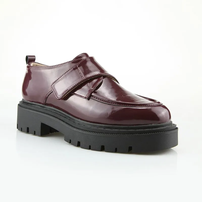 Burgundy Velcro Chunky Loafer Burgundy Velcro Chunky Loafer